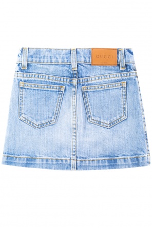 Patched denim skirt, zdjęcie 2 Patched denim skirt od Gucci Kids